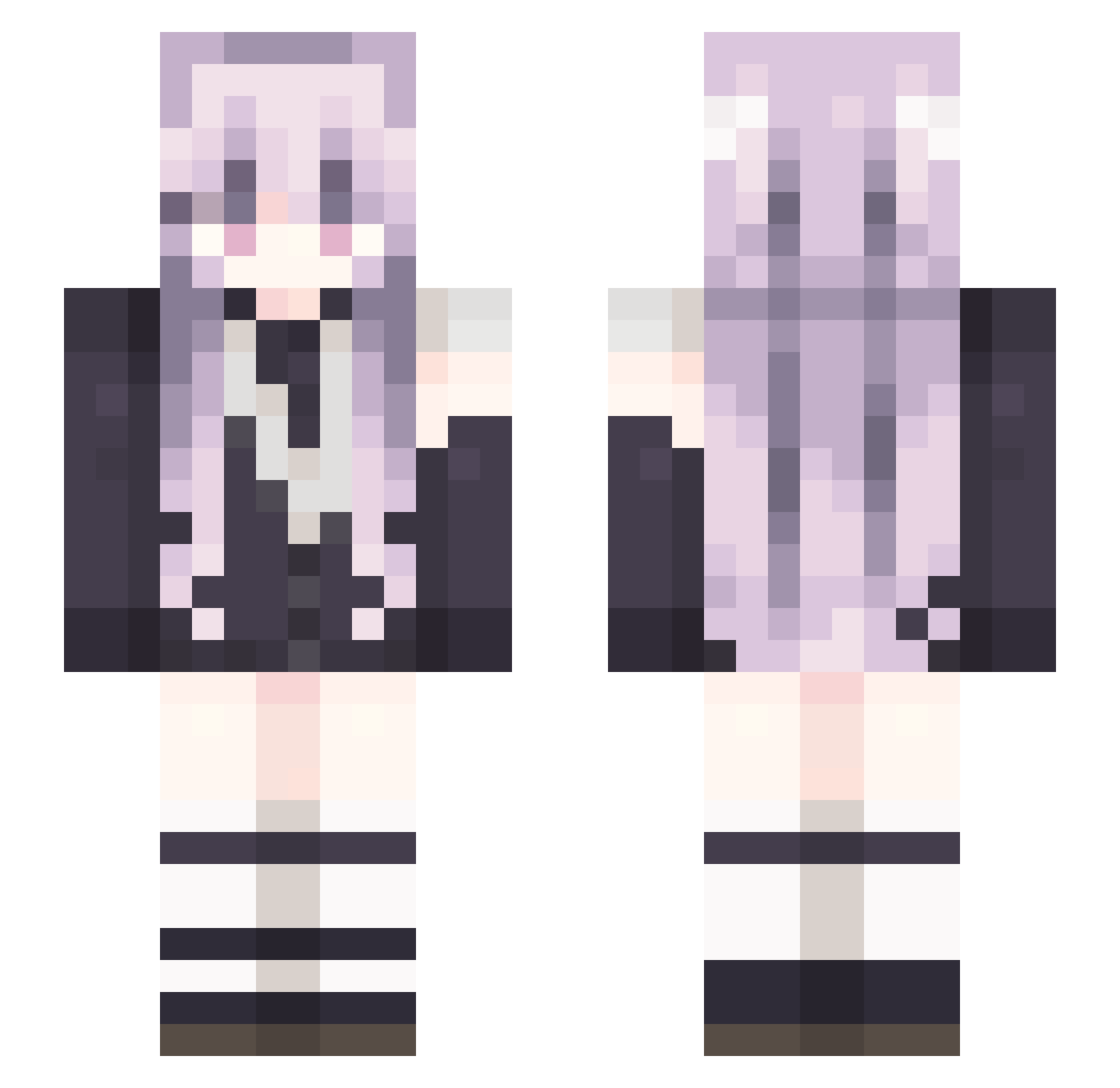 Ogurien Minecraft skin, front and back view