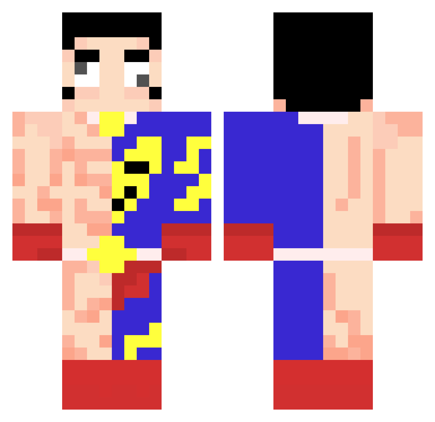 Rz_Nikoco Minecraft skin, front and back view