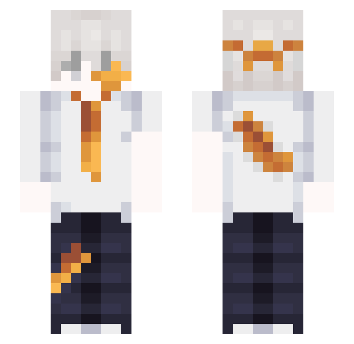 xExdy1 Minecraft skin, front and back view