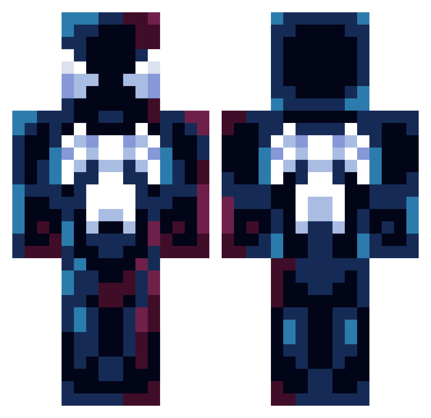 CerebralMagni Minecraft skin, front and back view