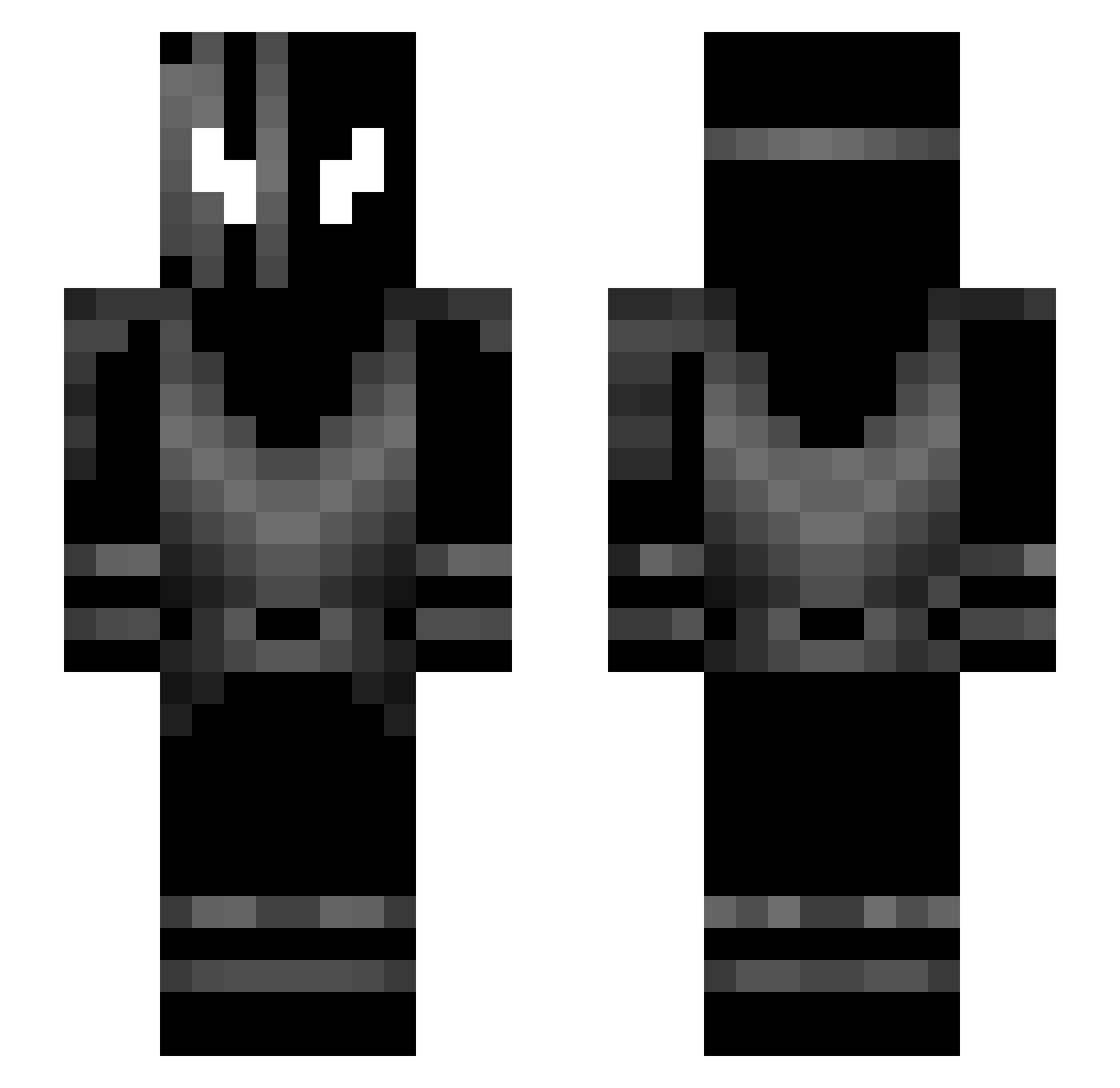 refl3xz Minecraft skin, front and back view