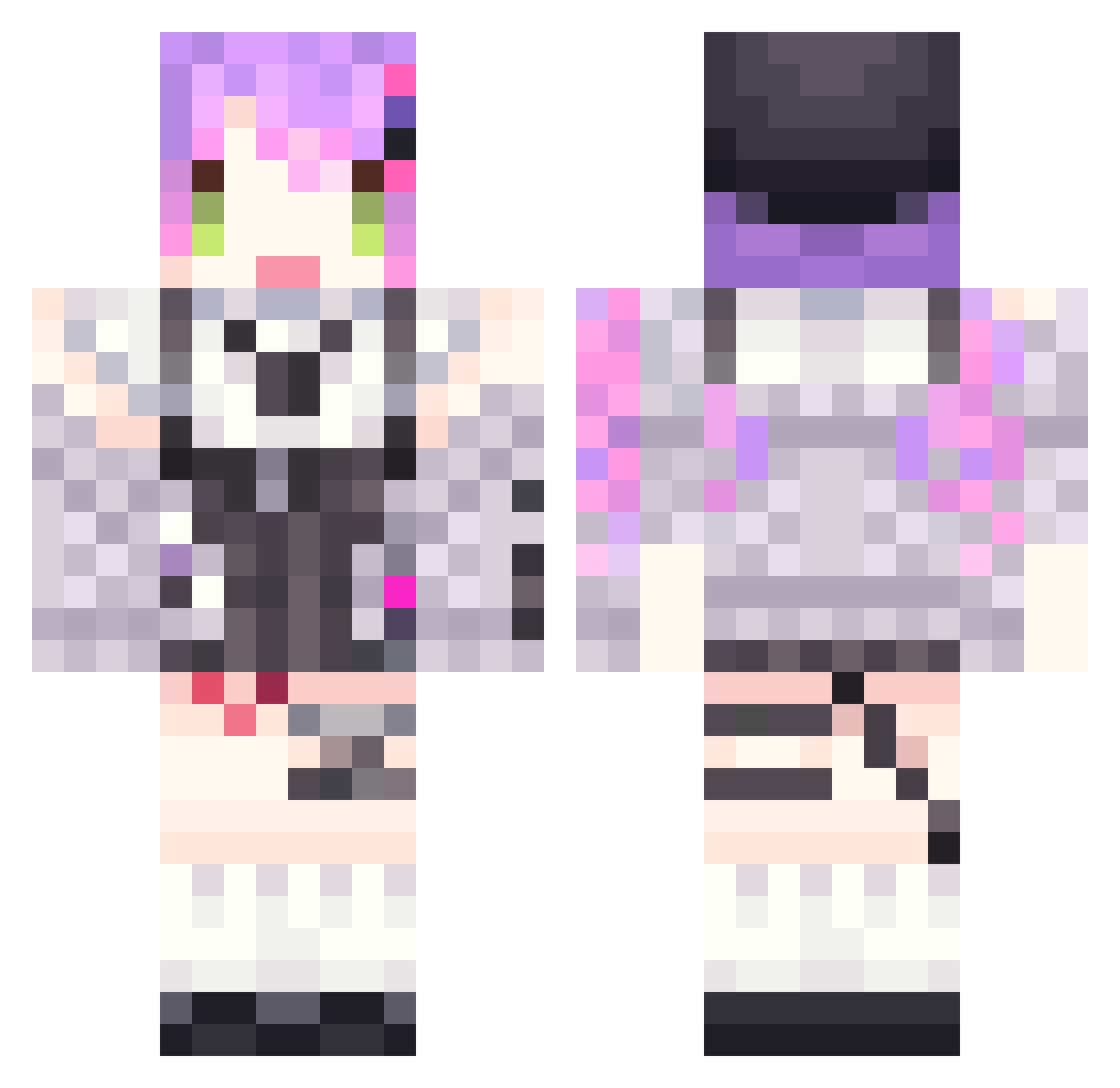 Joled Minecraft skin, front and back view