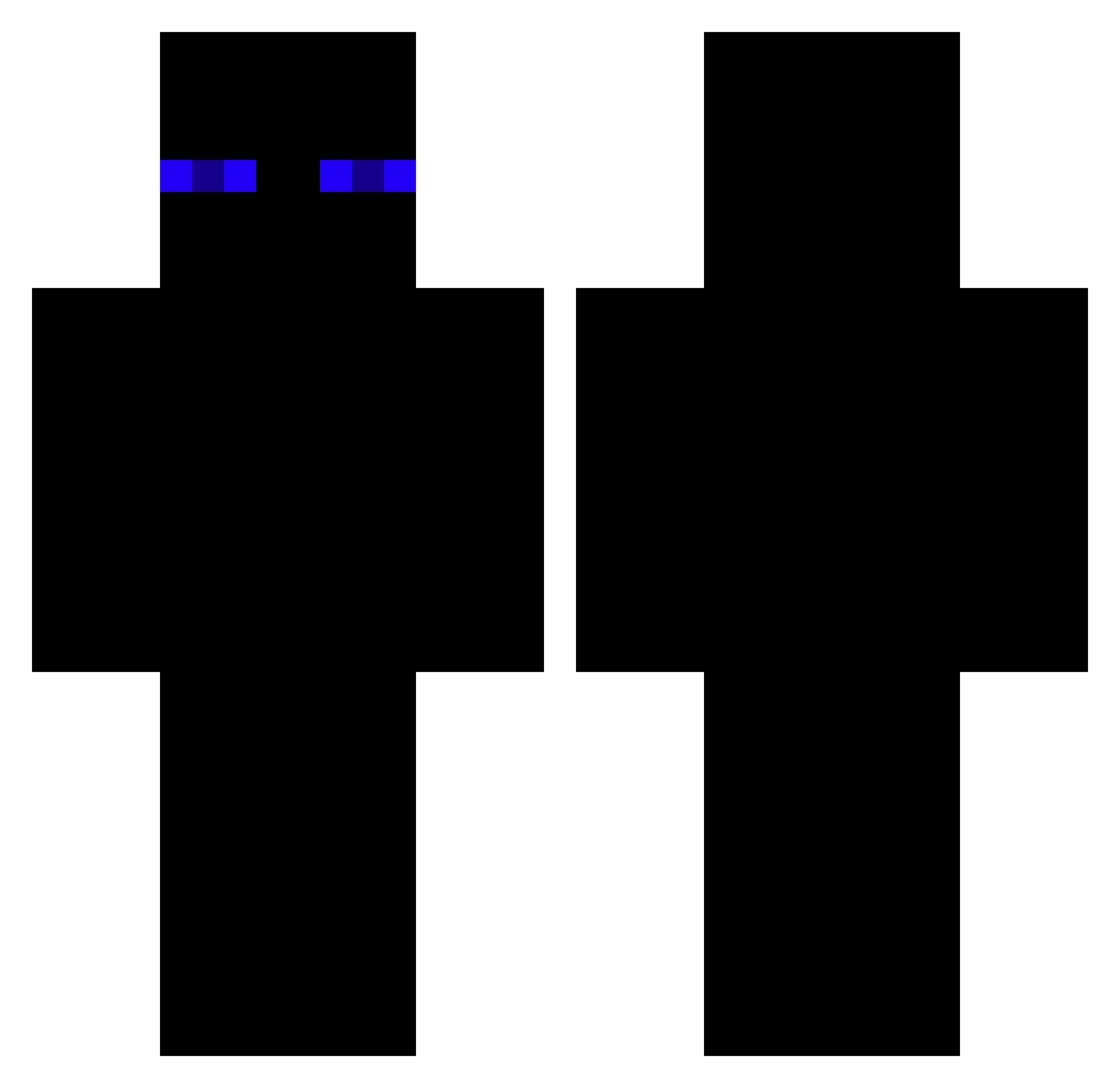 5pacial Minecraft skin, front and back view
