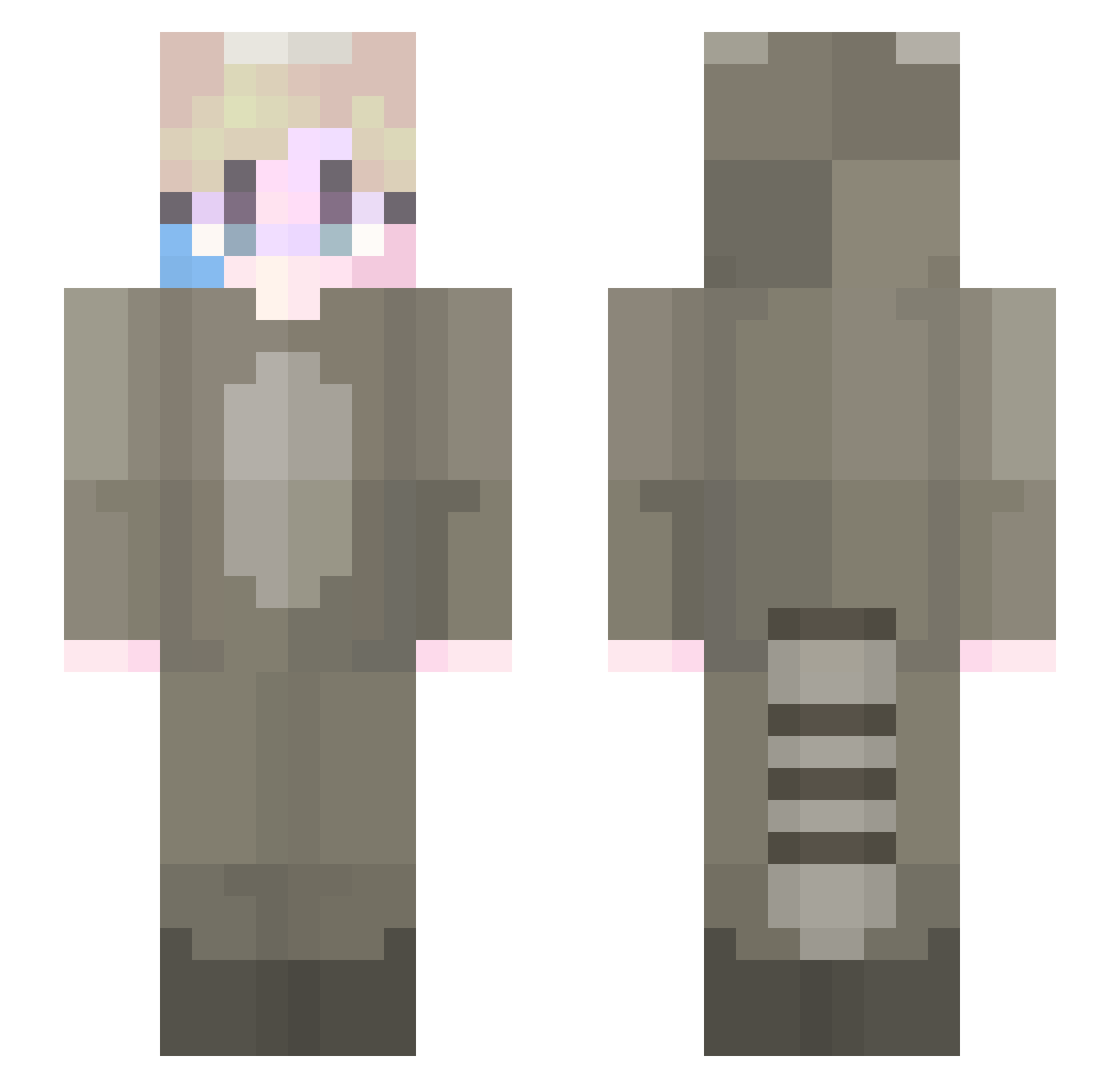 zShizu Minecraft skin, front and back view
