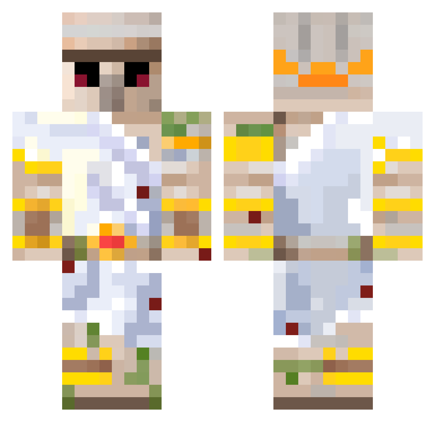 Bad_kakis Minecraft skin, front and back view