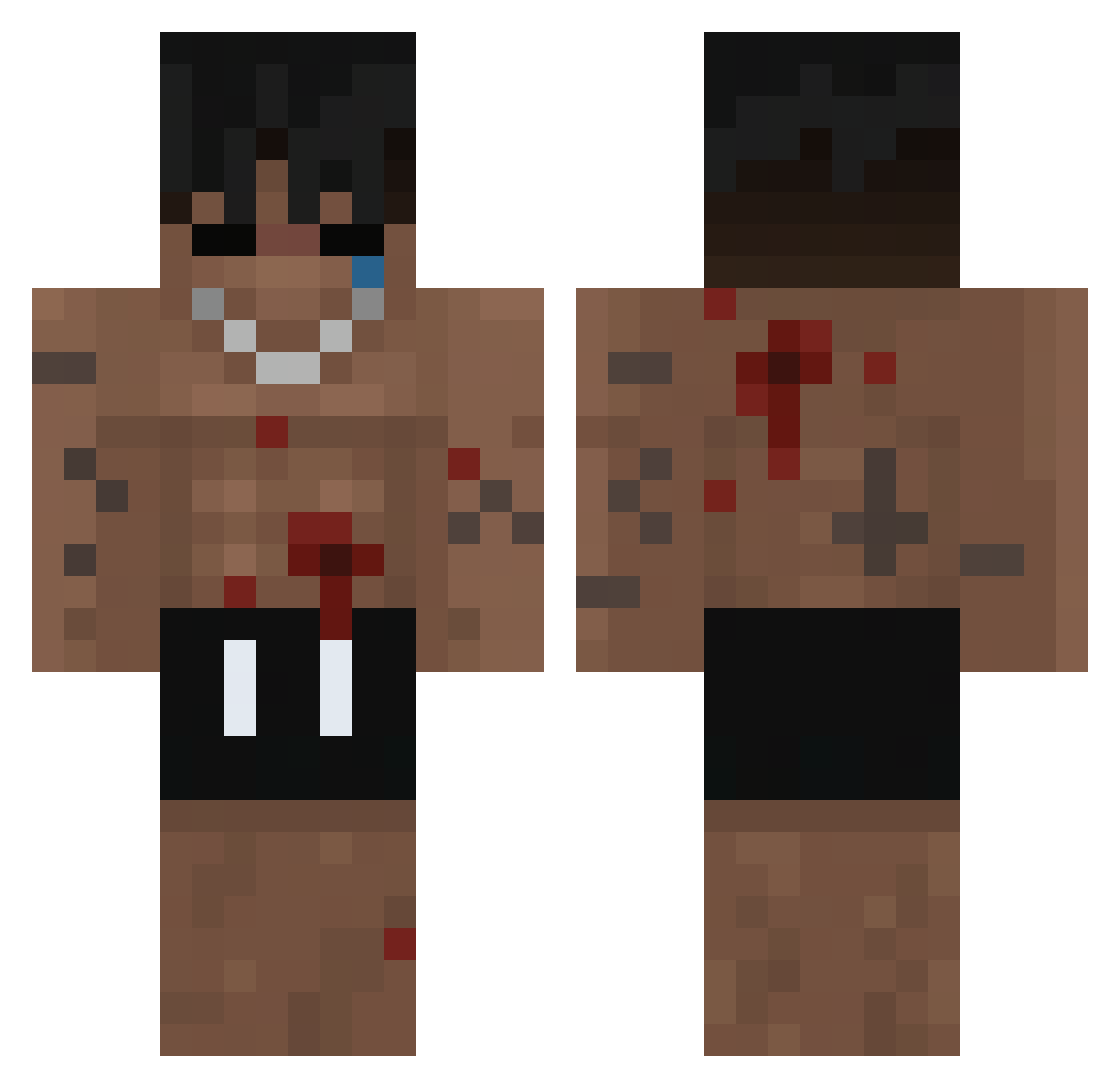 flickzzy_ Minecraft skin, front and back view