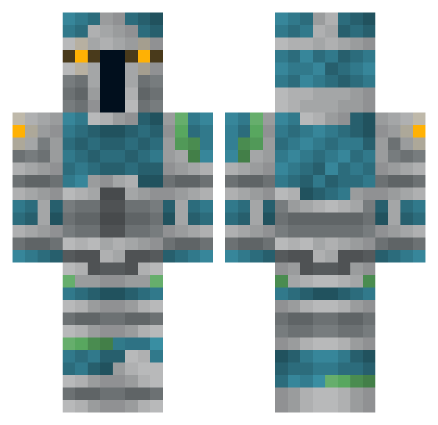El_Katze Minecraft skin, front and back view