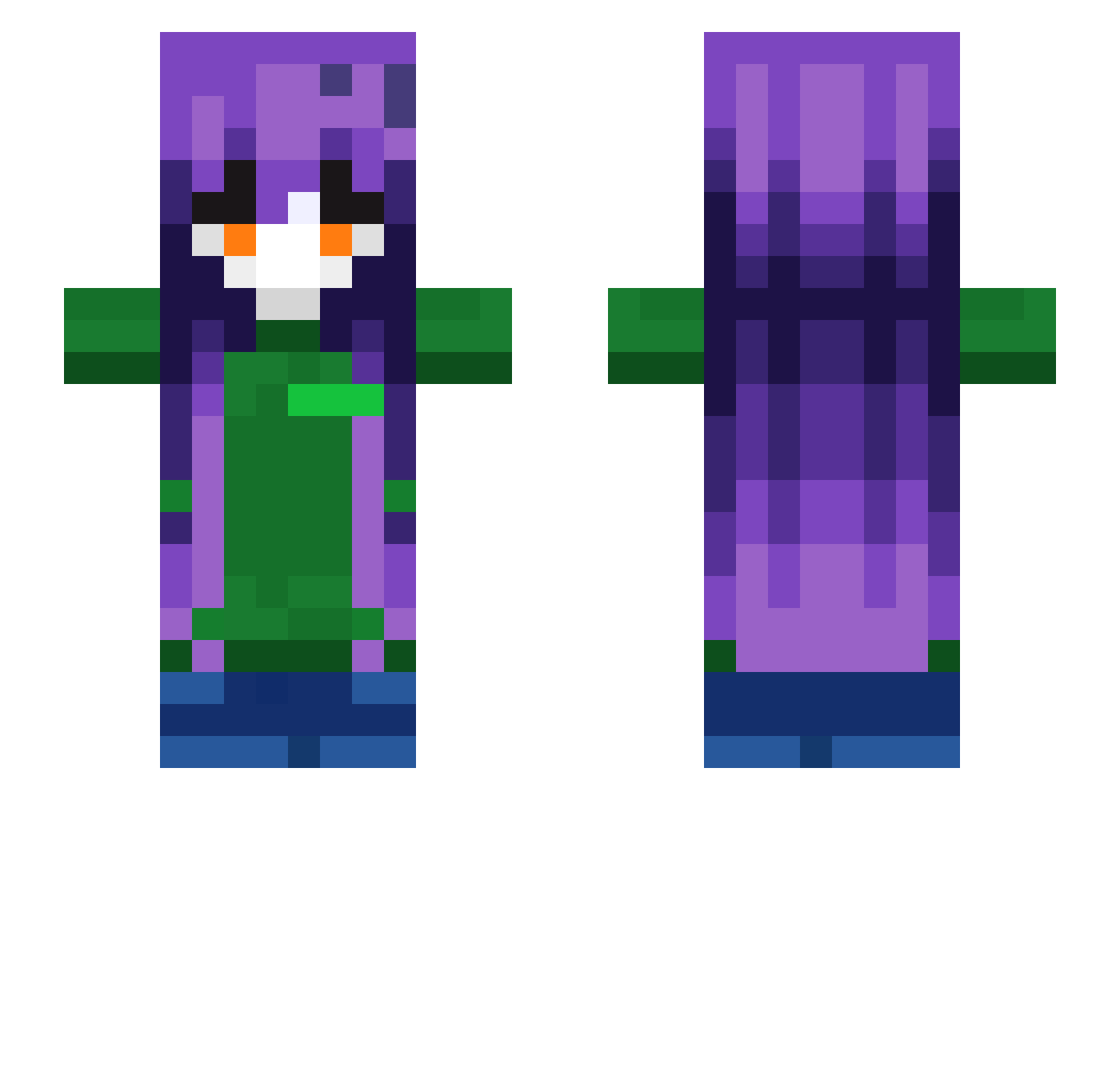 chmurunia Minecraft skin, front and back view