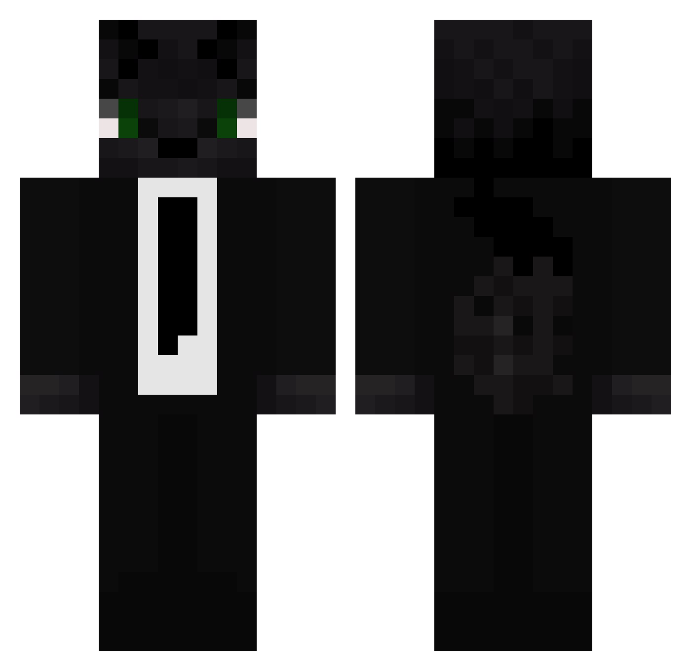 Pinguzz Minecraft skin, front and back view