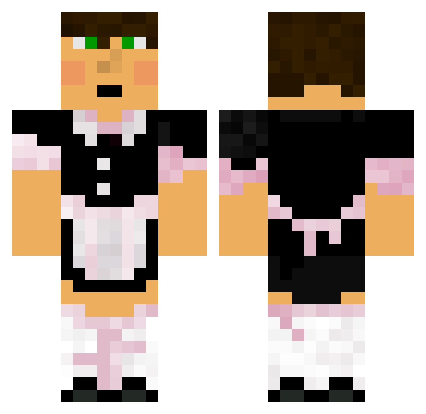 CommonColdEmcee Minecraft skin, front and back view