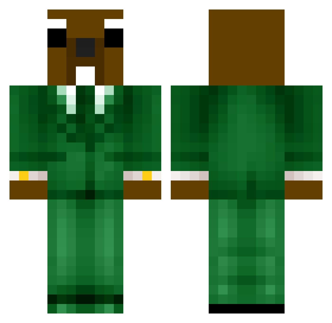 Samyxixi Minecraft skin, front and back view