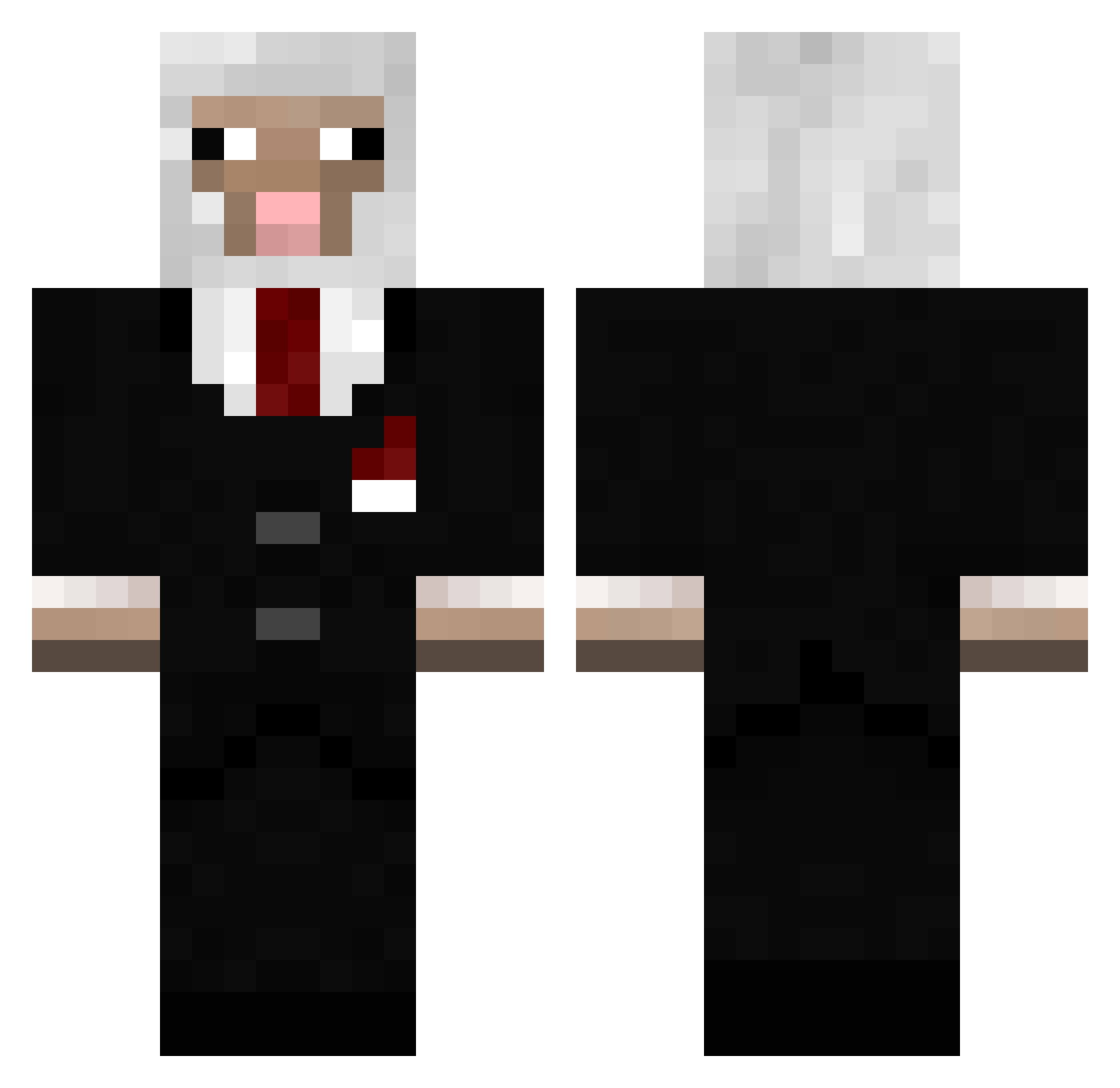 sheepstah Minecraft skin, front and back view