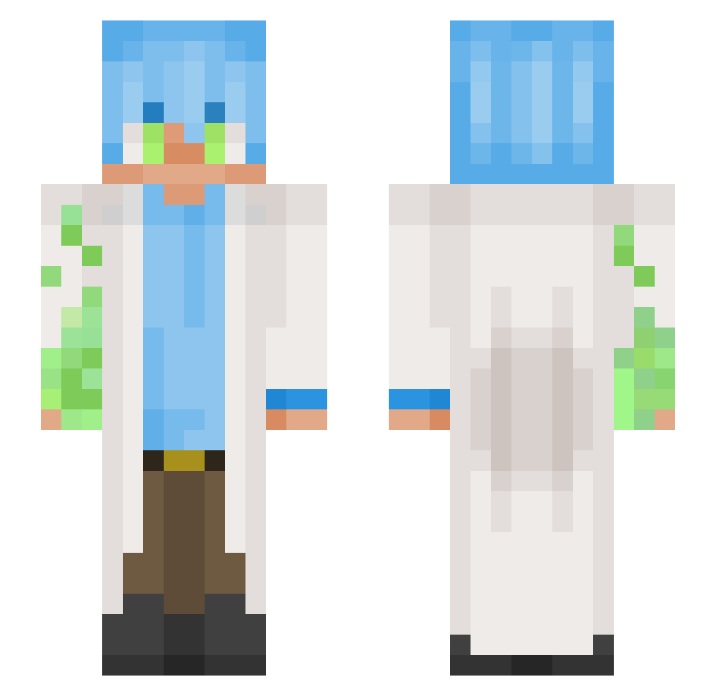 6unSh1n9 Minecraft skin, front and back view