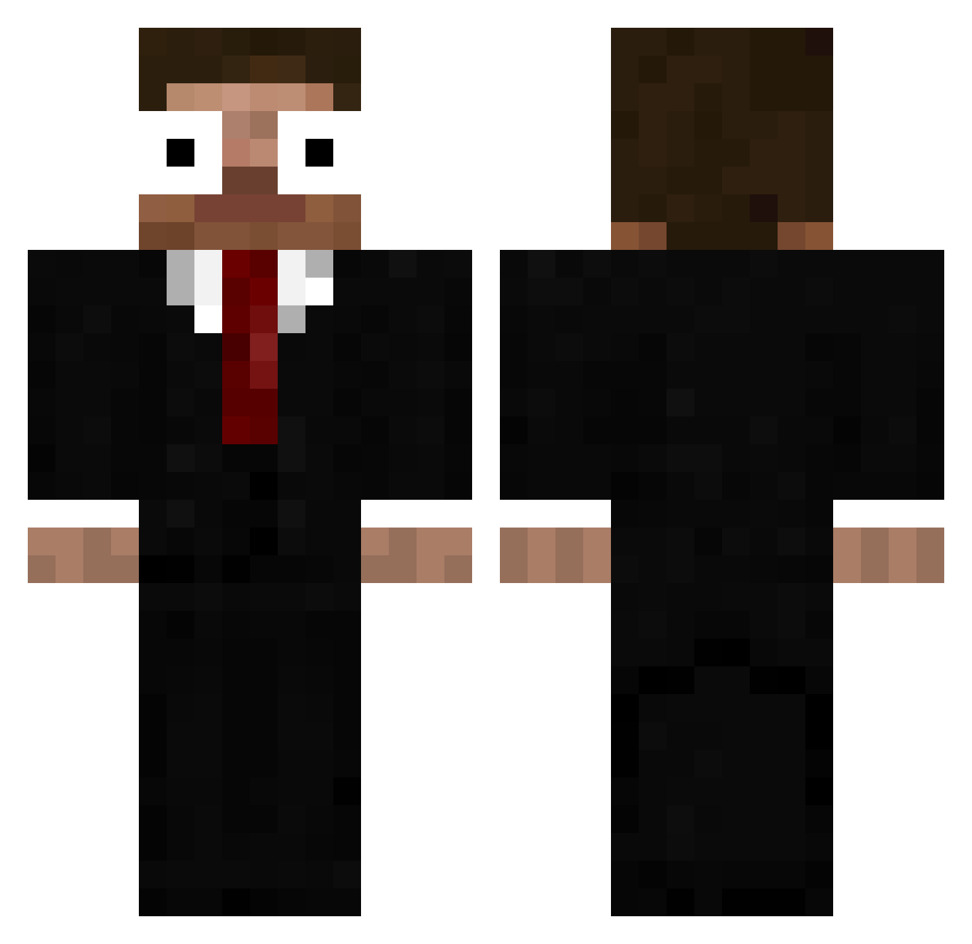 Gogos_Collector Minecraft skin, front and back view