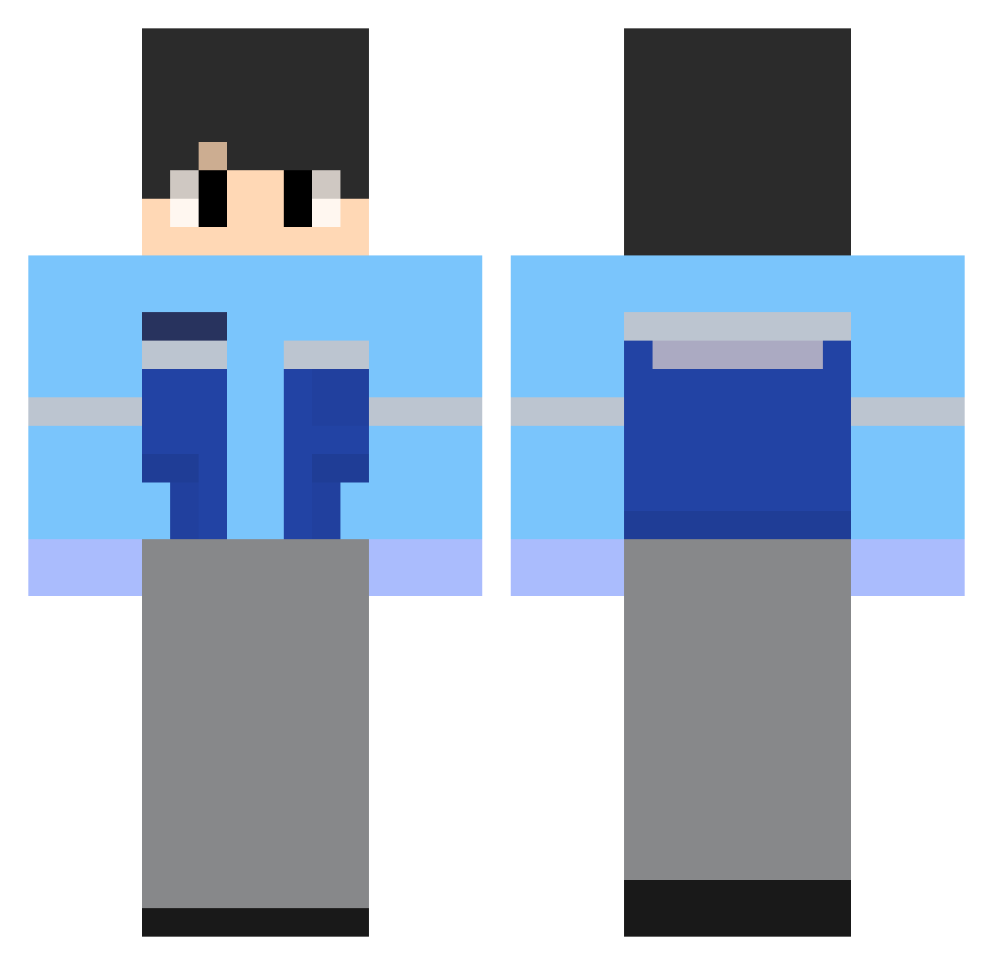 Goemon119 Minecraft skin, front and back view