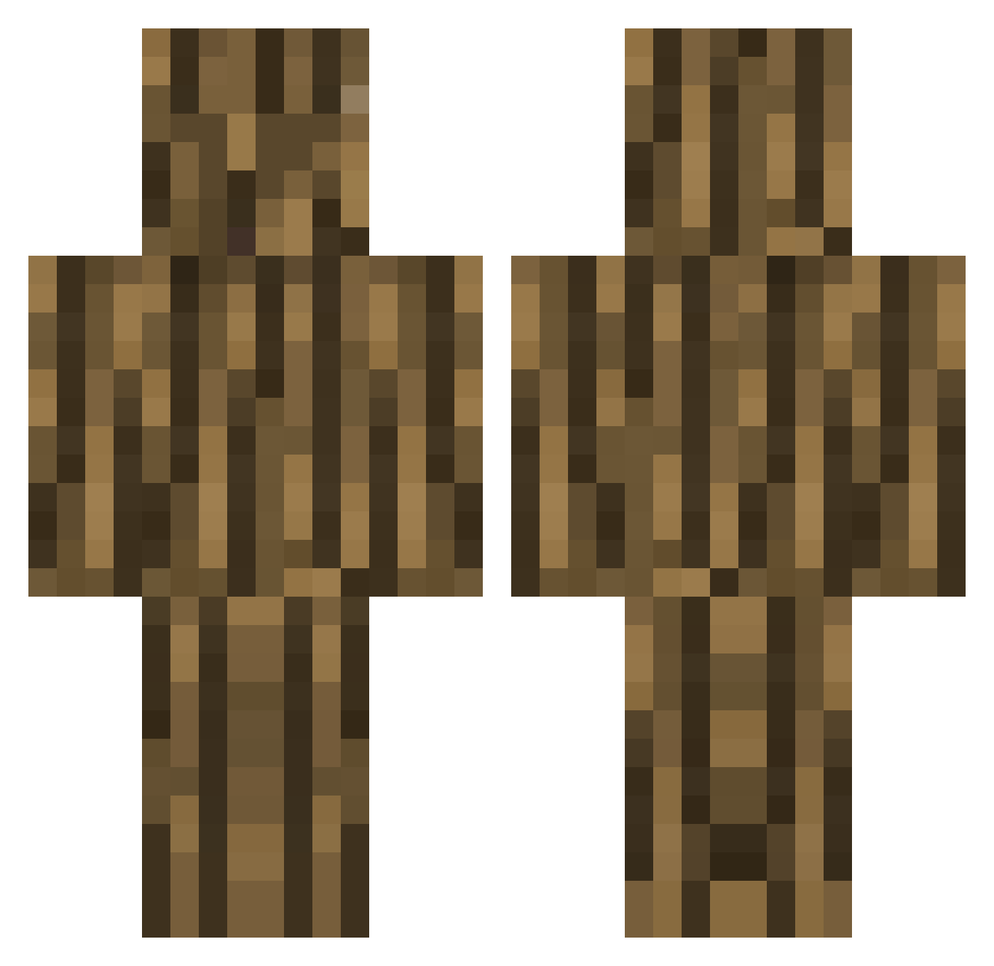 OxAururaxO Minecraft skin, front and back view