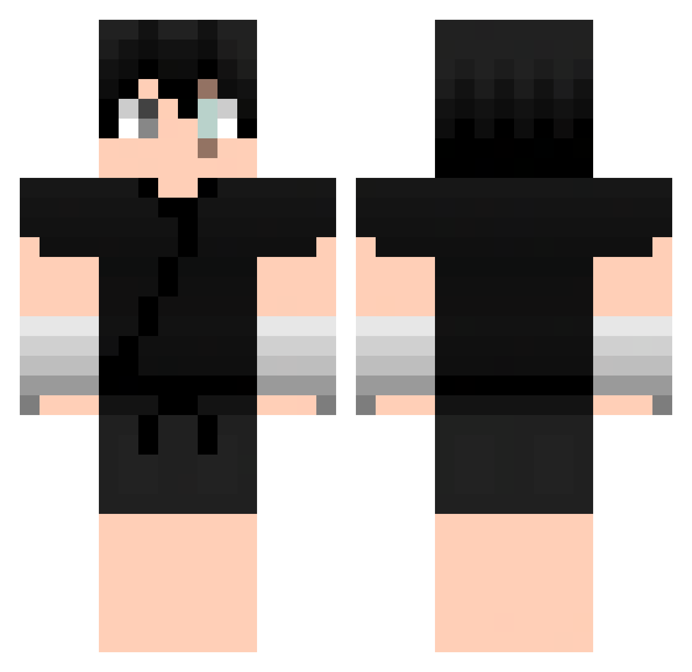 zfcp Minecraft skin, front and back view