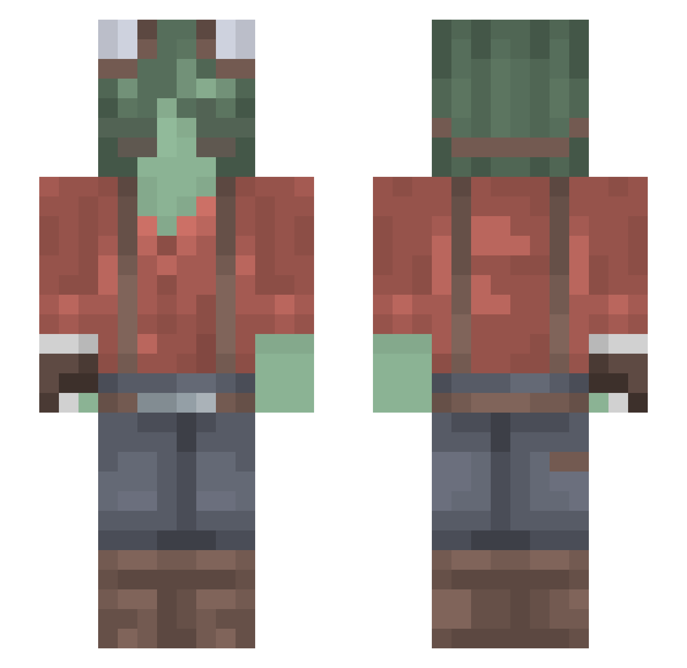 ArcanaVeil Minecraft skin, front and back view