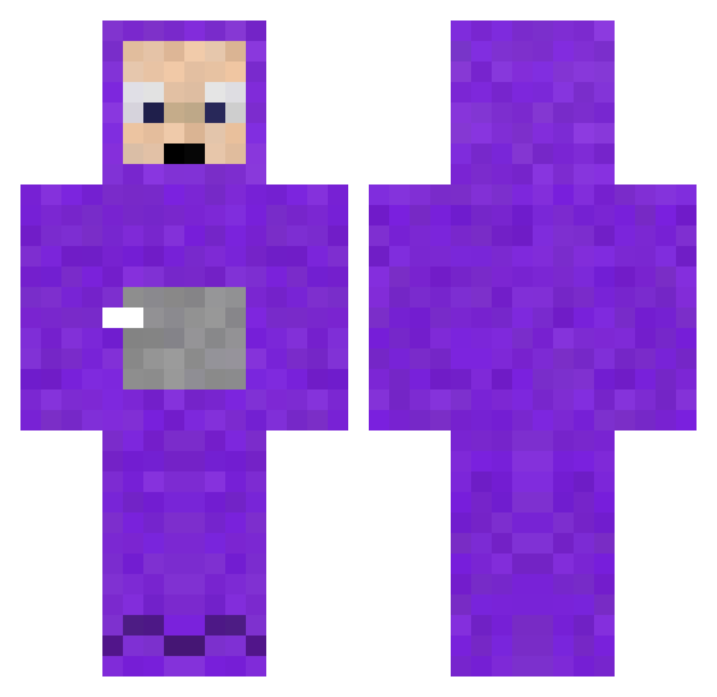 Wthe_duck Minecraft skin, front and back view