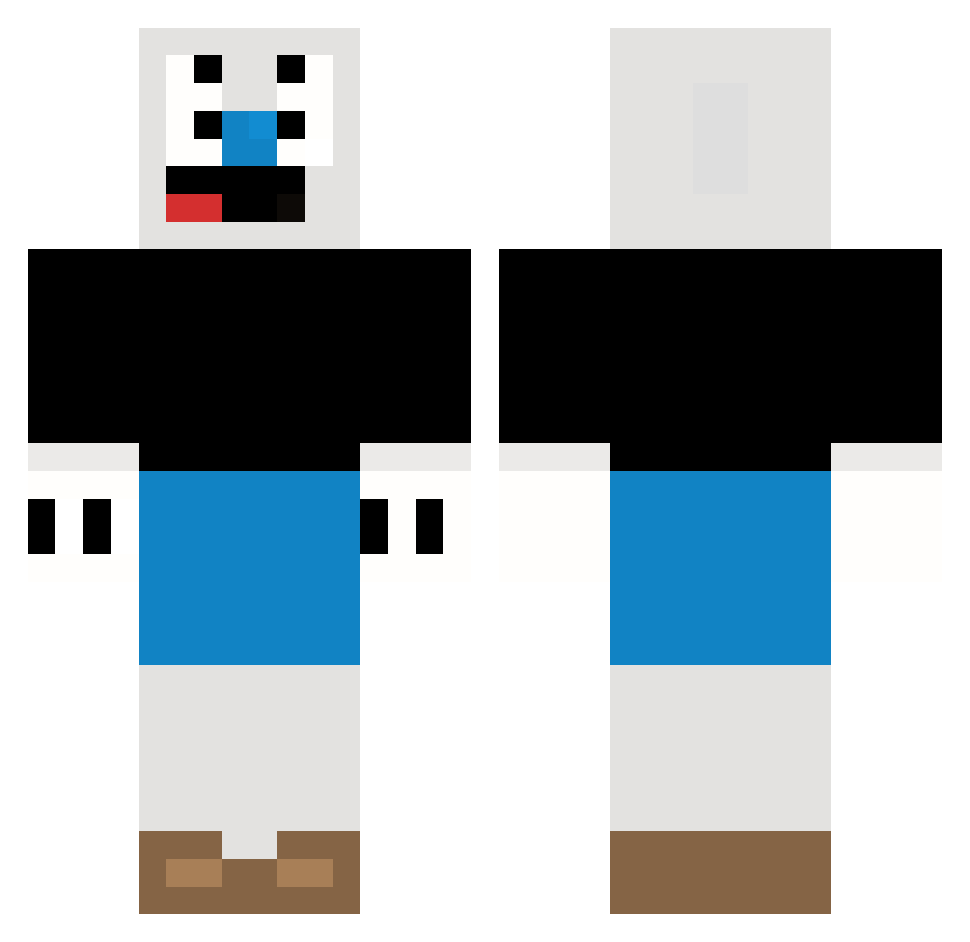 Aurowy Minecraft skin, front and back view
