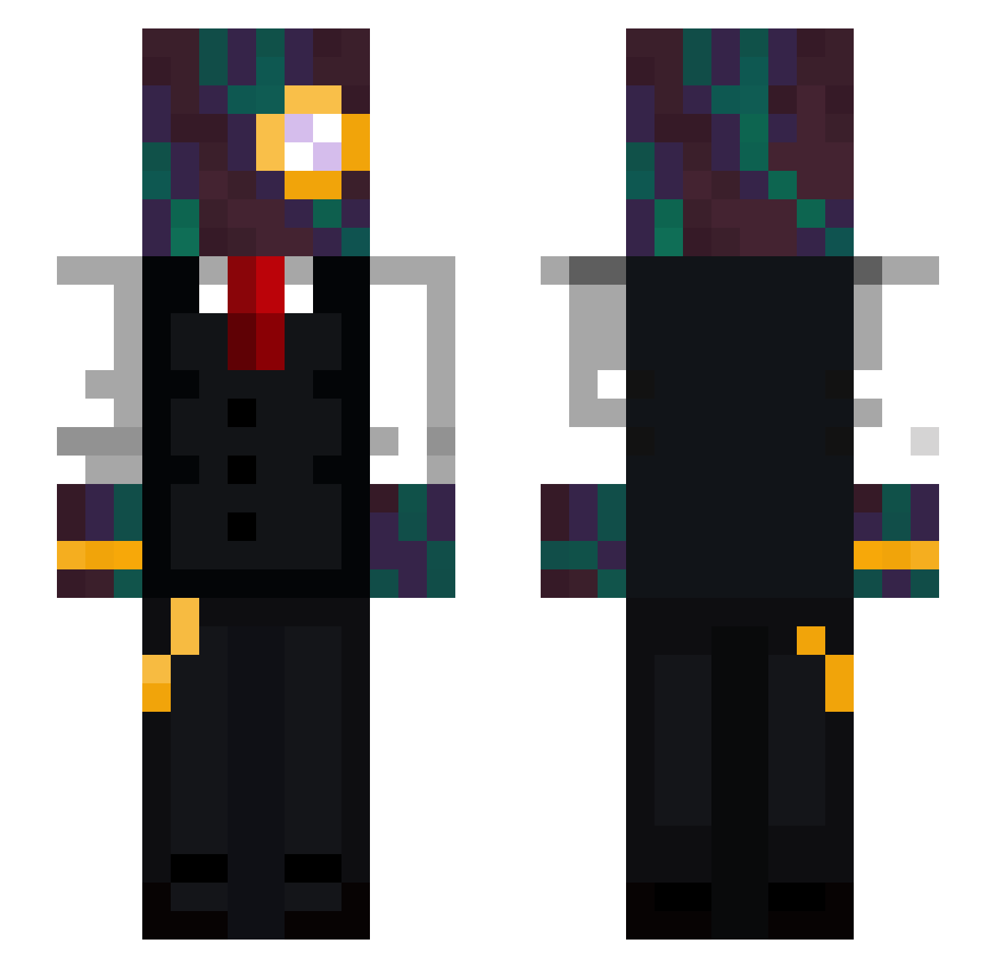Part3I Minecraft skin, front and back view