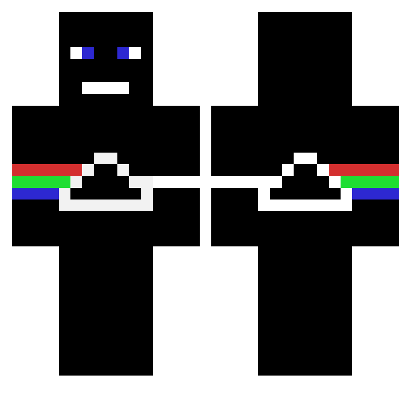 DisMami007 Minecraft skin, front and back view