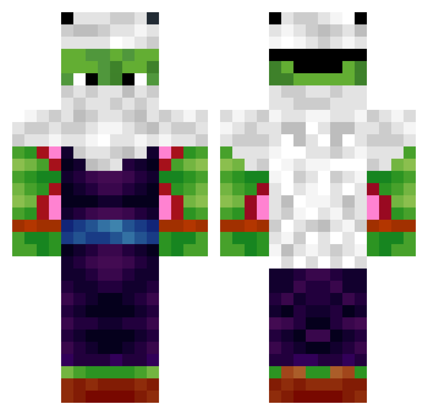 JKTaeMin Minecraft skin, front and back view