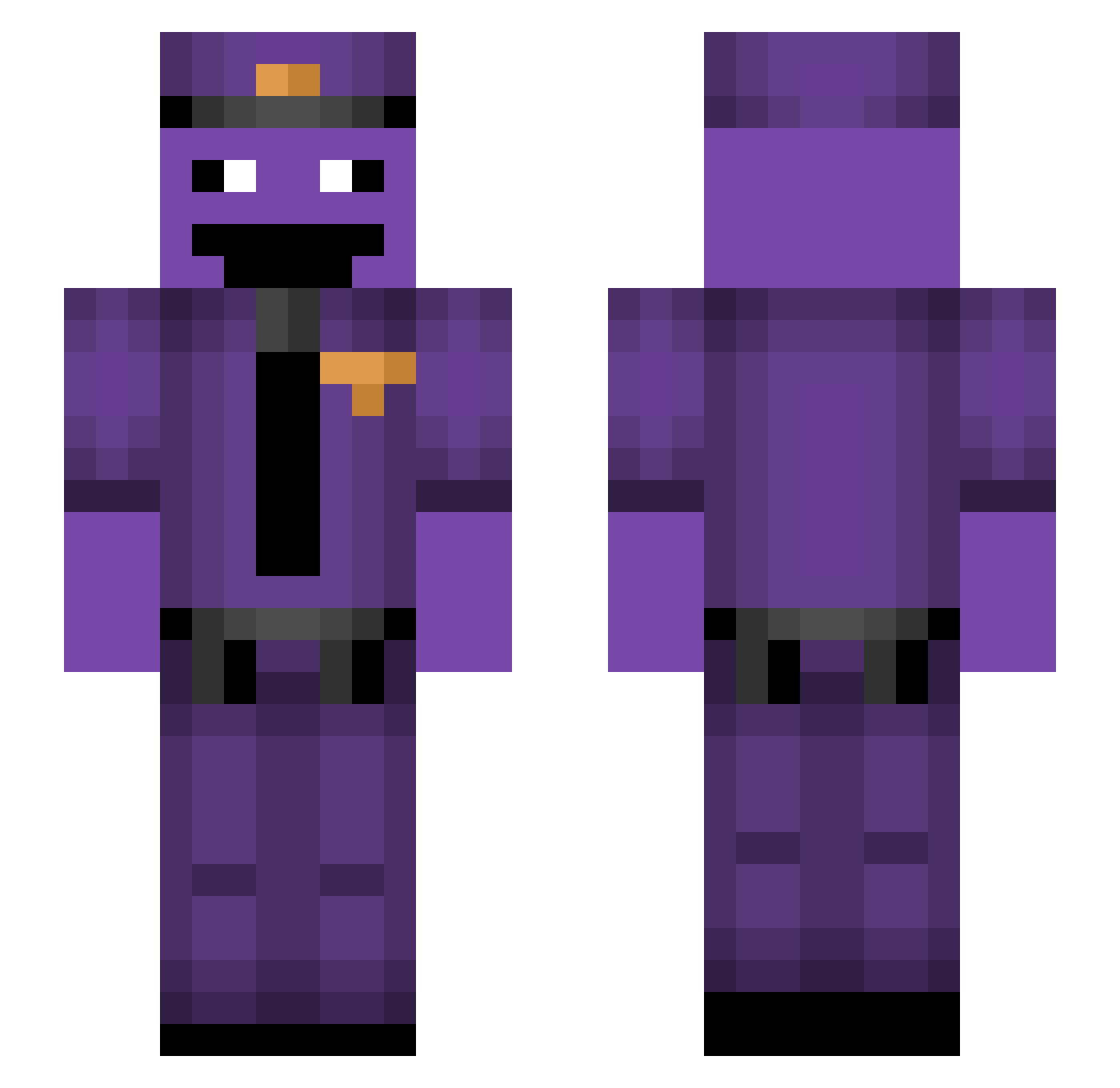 coringa1213 Minecraft skin, front and back view