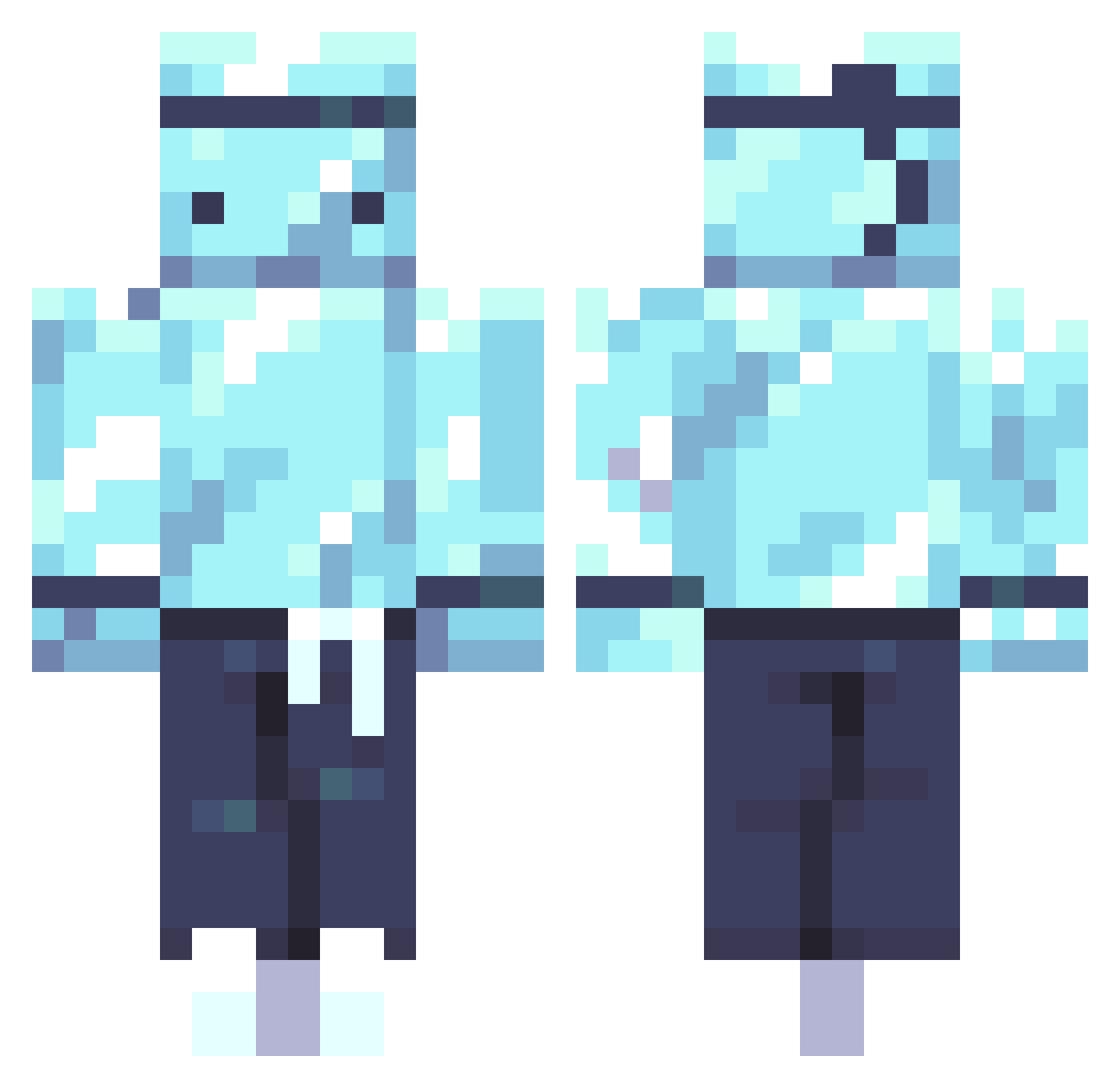 OppositeHand Minecraft skin, front and back view