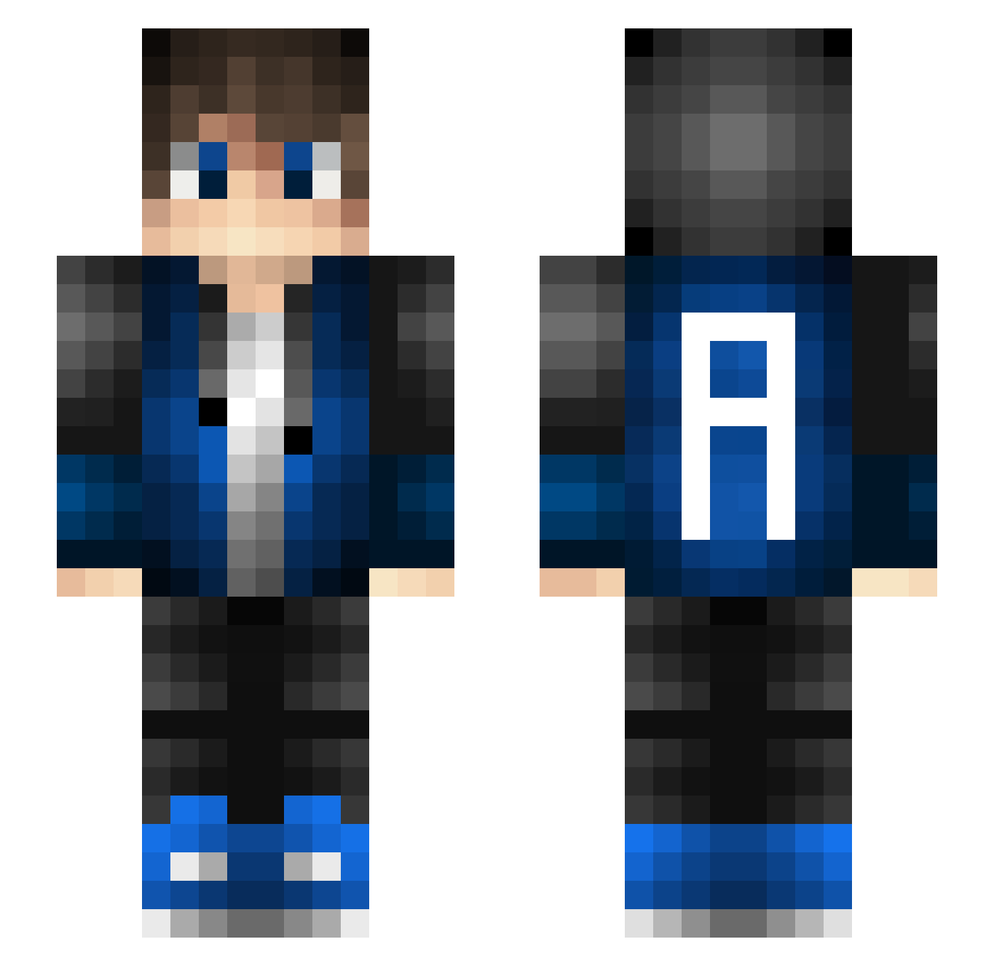 LOFTY20 Minecraft skin, front and back view