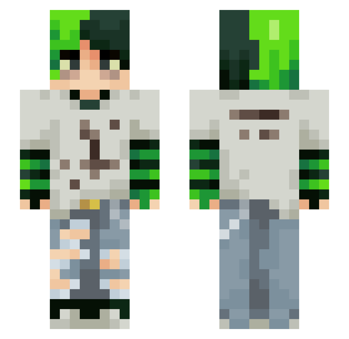 KuroSharkz Minecraft skin, front and back view