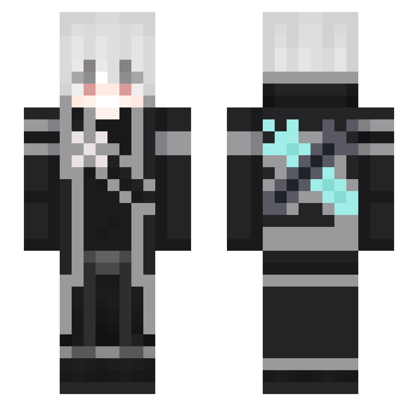 Dreyes_31 Minecraft skin, front and back view