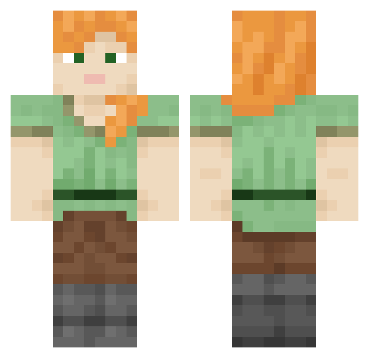 Zolisz Minecraft skin, front and back view