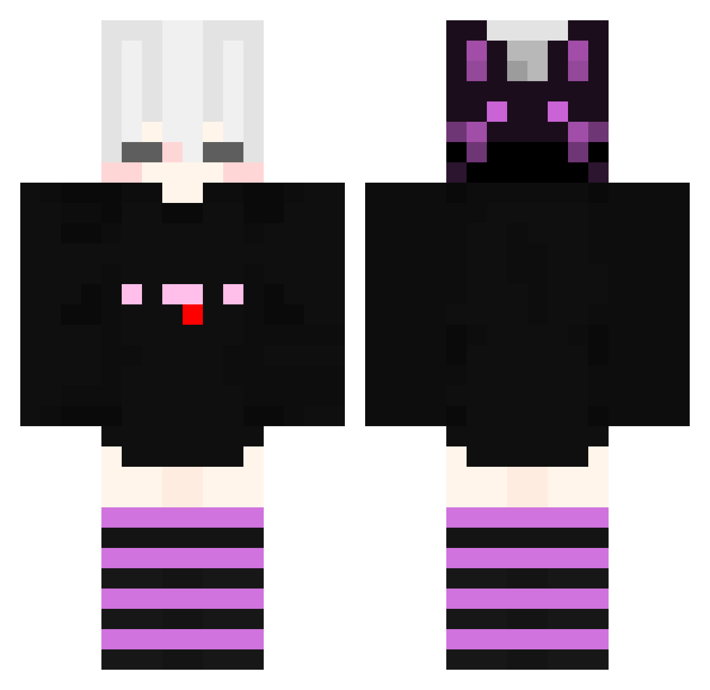 Gore_K Minecraft skin, front and back view