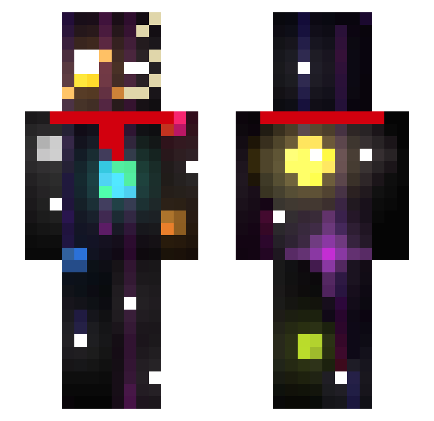 flaming0_plAy_ Minecraft skin, front and back view