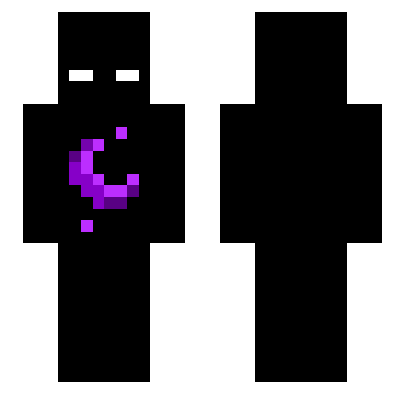 weakid Minecraft skin, front and back view