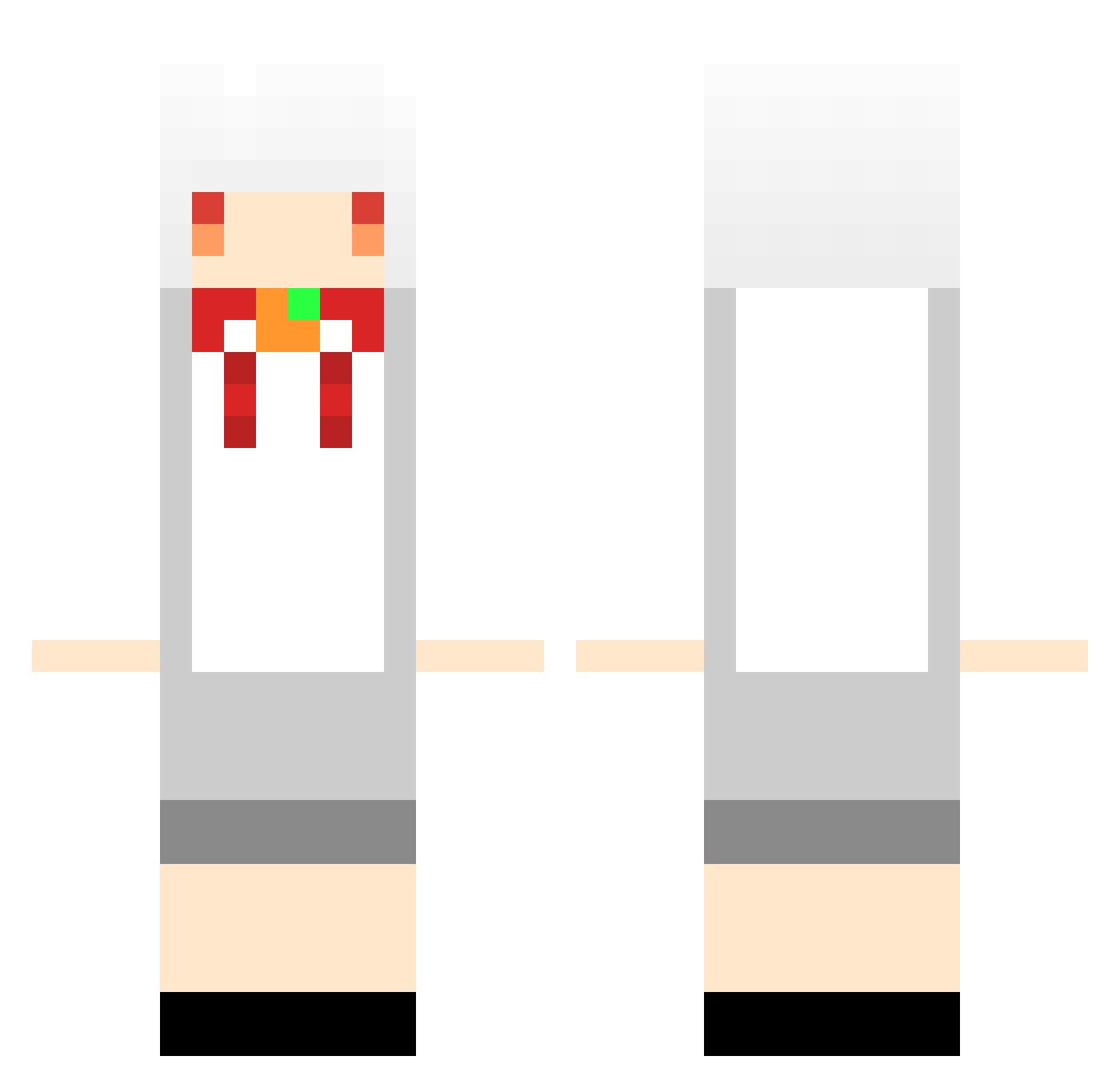 Atsuhamu Minecraft skin, front and back view