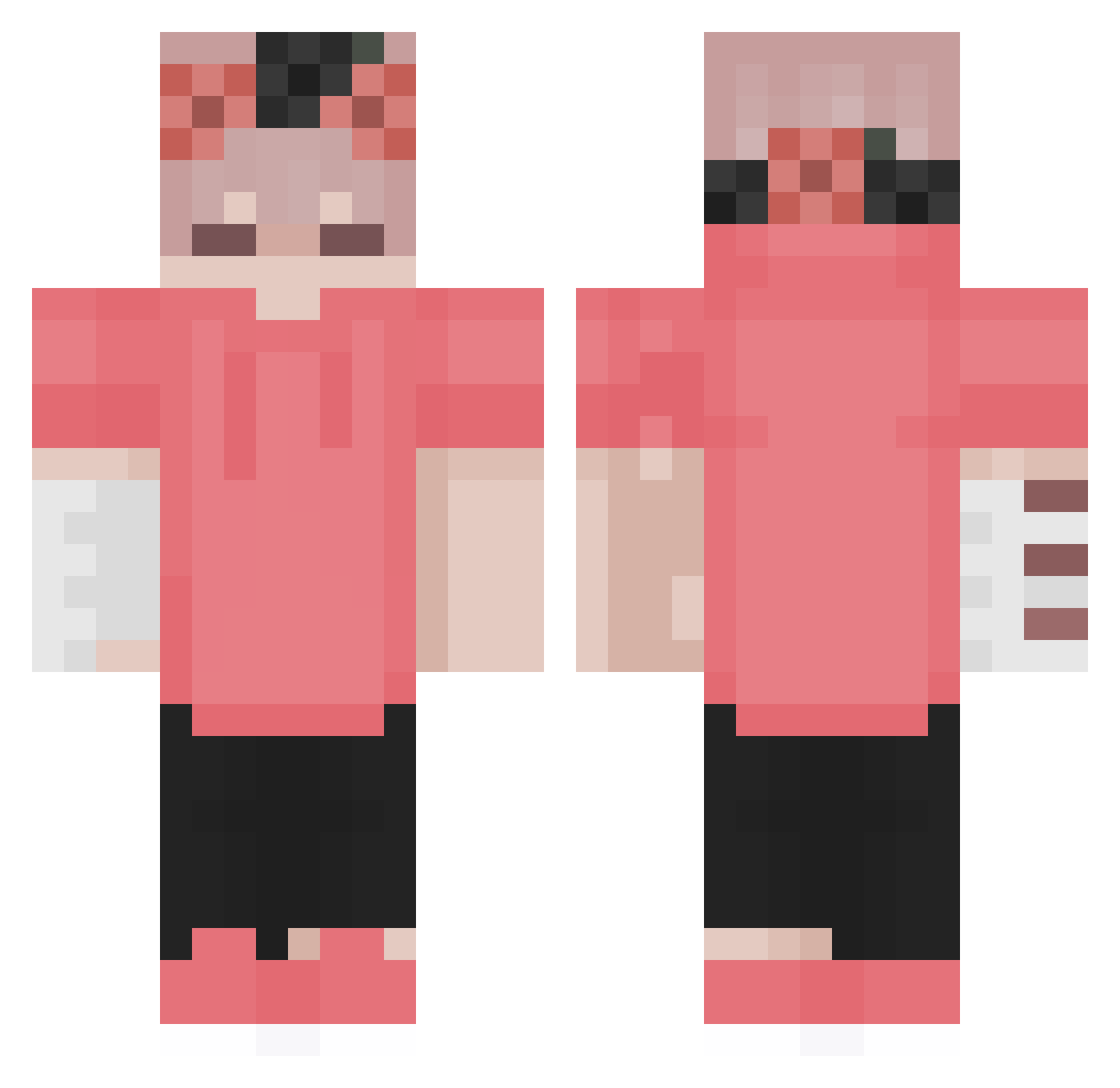 Door_master_18 Minecraft skin, front and back view