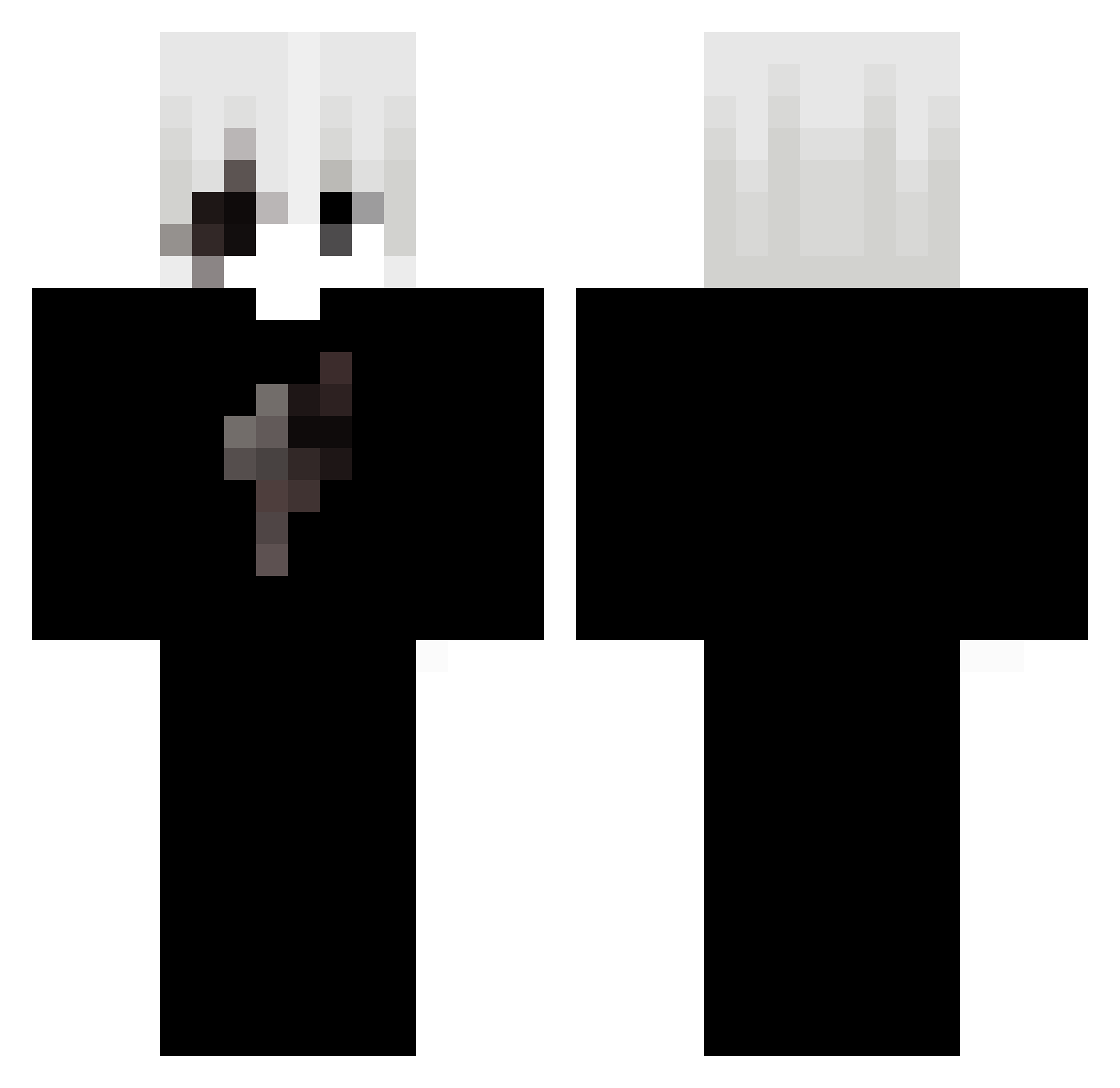 wakn Minecraft skin, front and back view