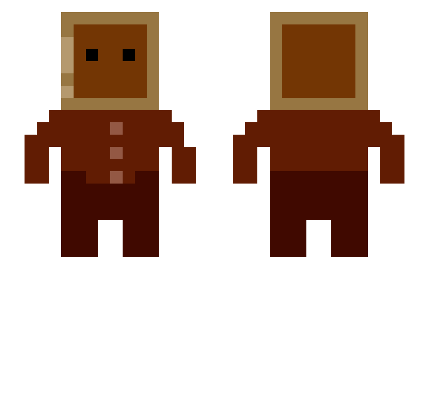 BulletZ4bby Minecraft skin, front and back view