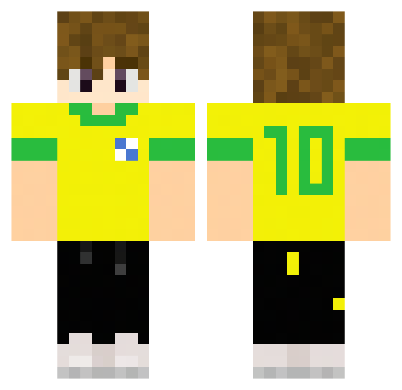 BugGamer Minecraft skin, front and back view