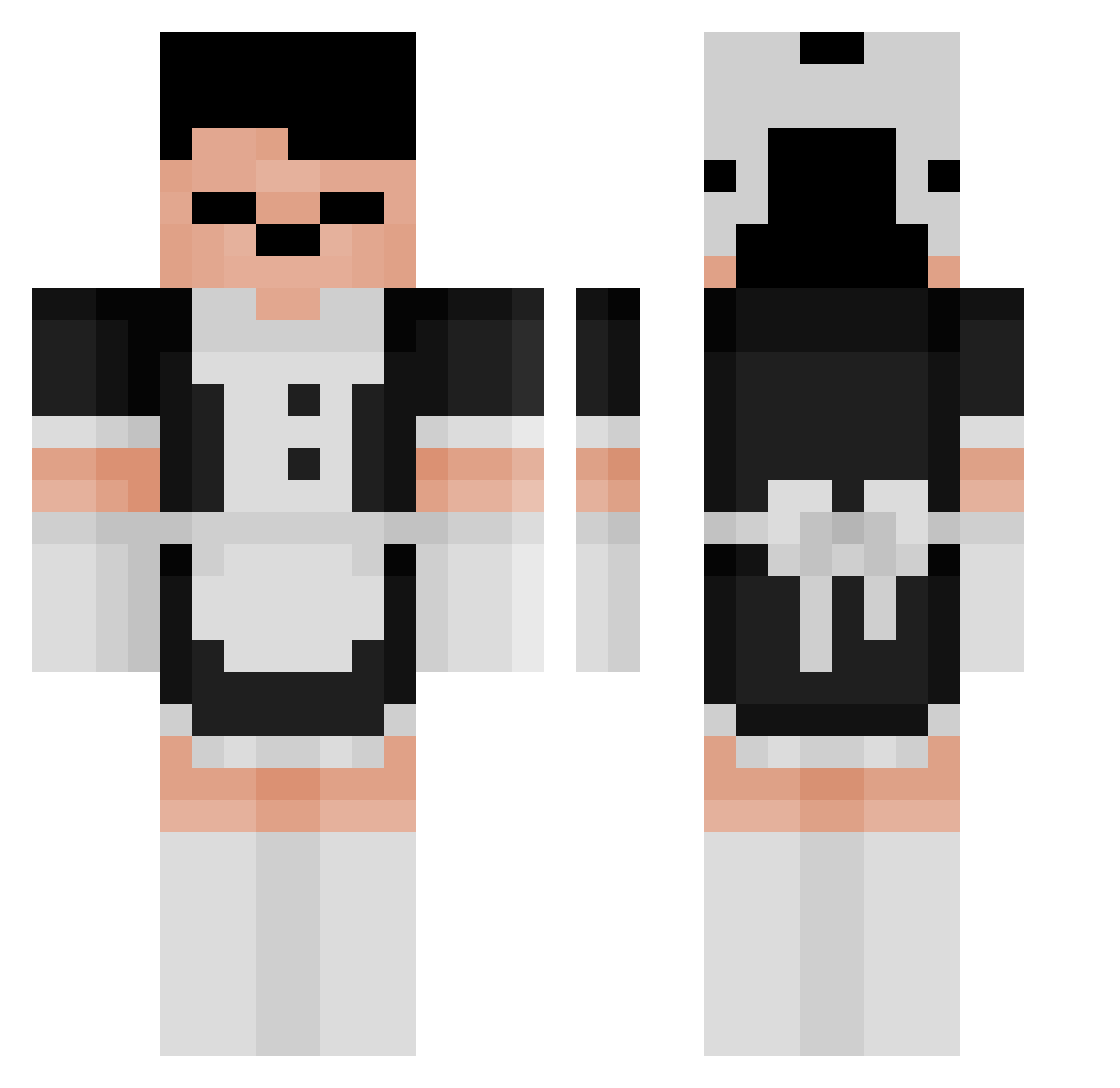 atiemm Minecraft skin, front and back view