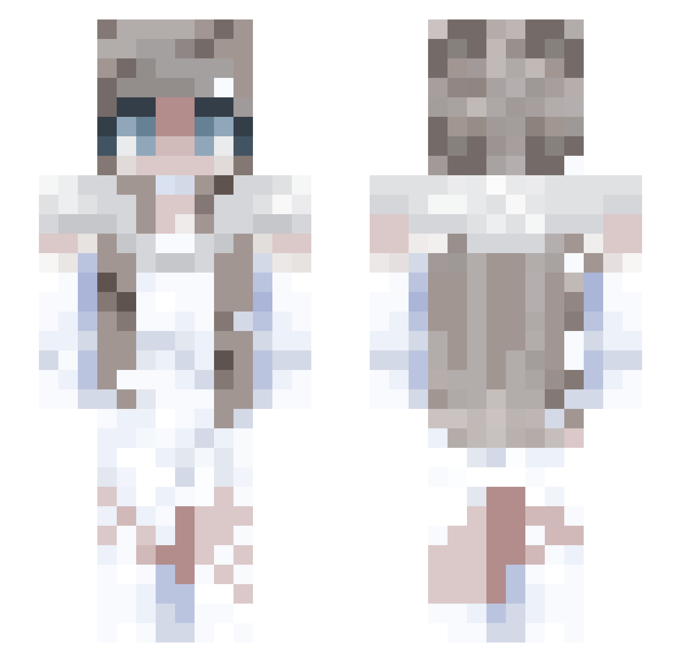 triflavera Minecraft skin, front and back view