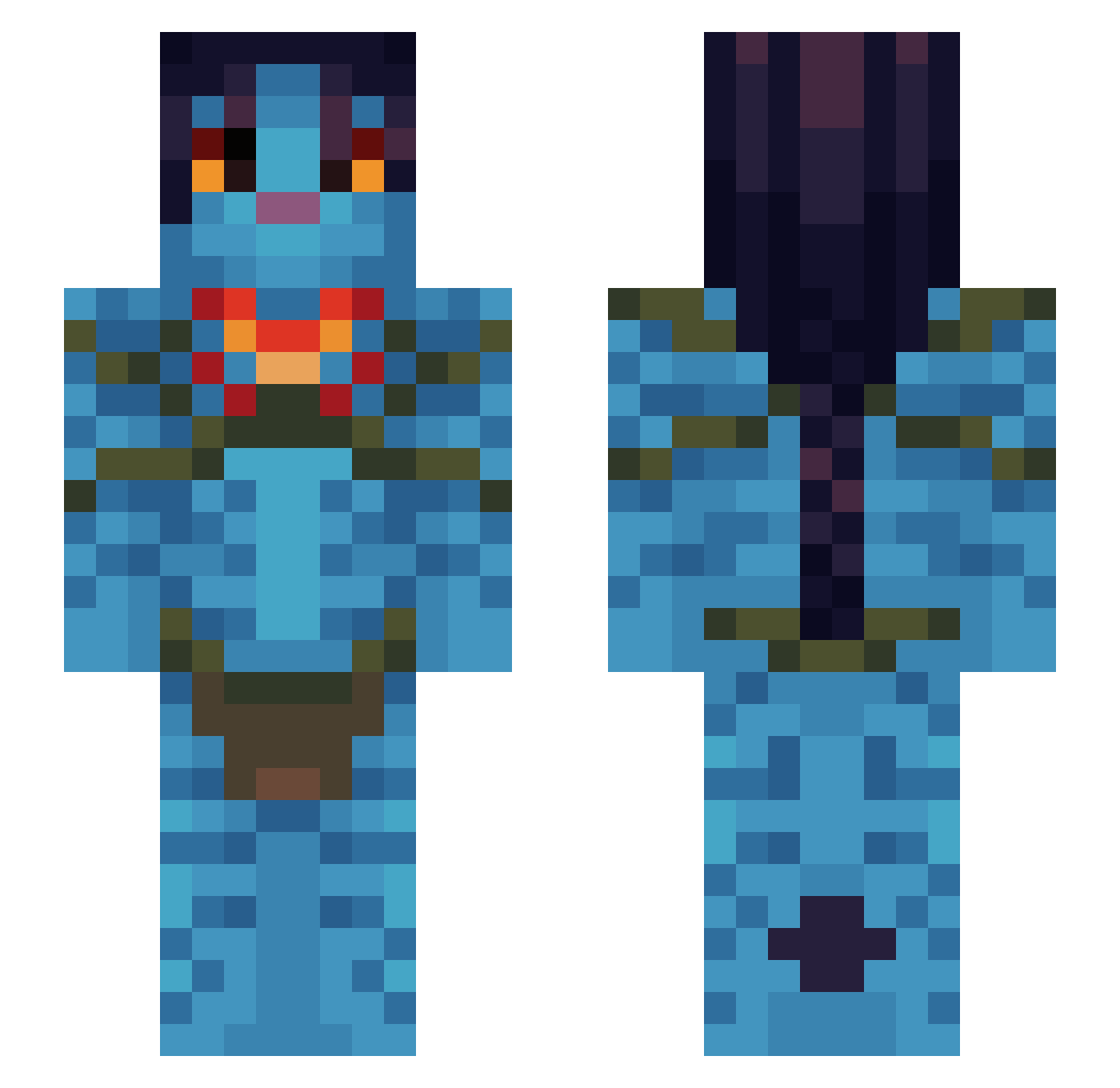 i_eat_rock Minecraft skin, front and back view