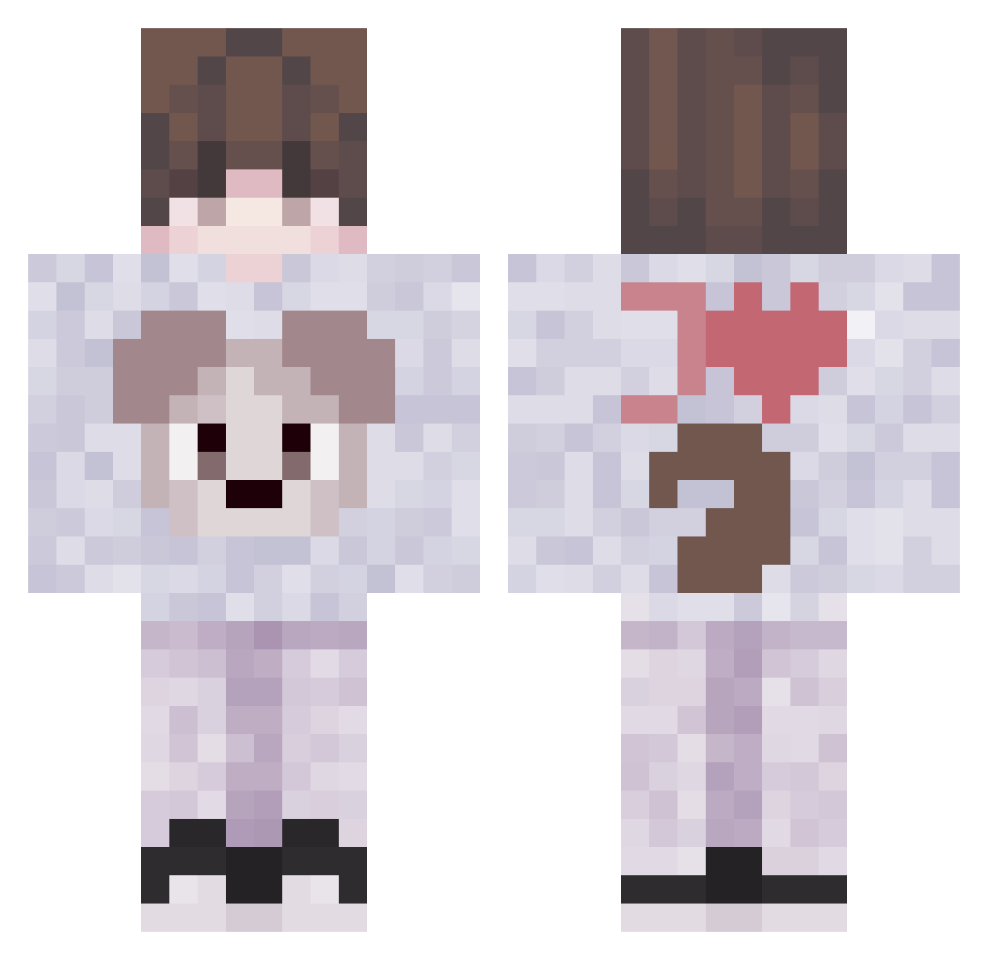 MrVinston Minecraft skin, front and back view