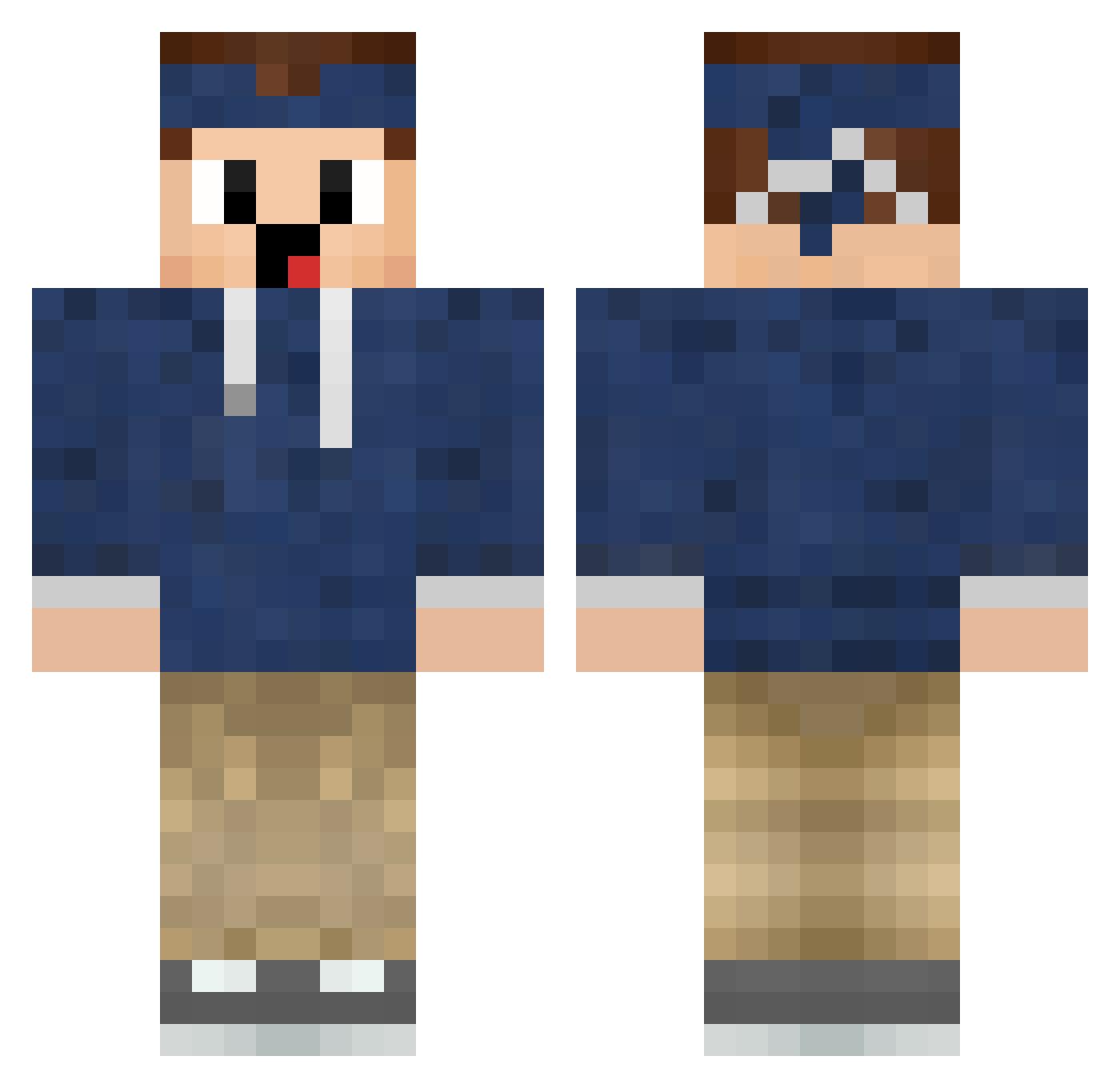 Dani_NFLP Minecraft skin, front and back view