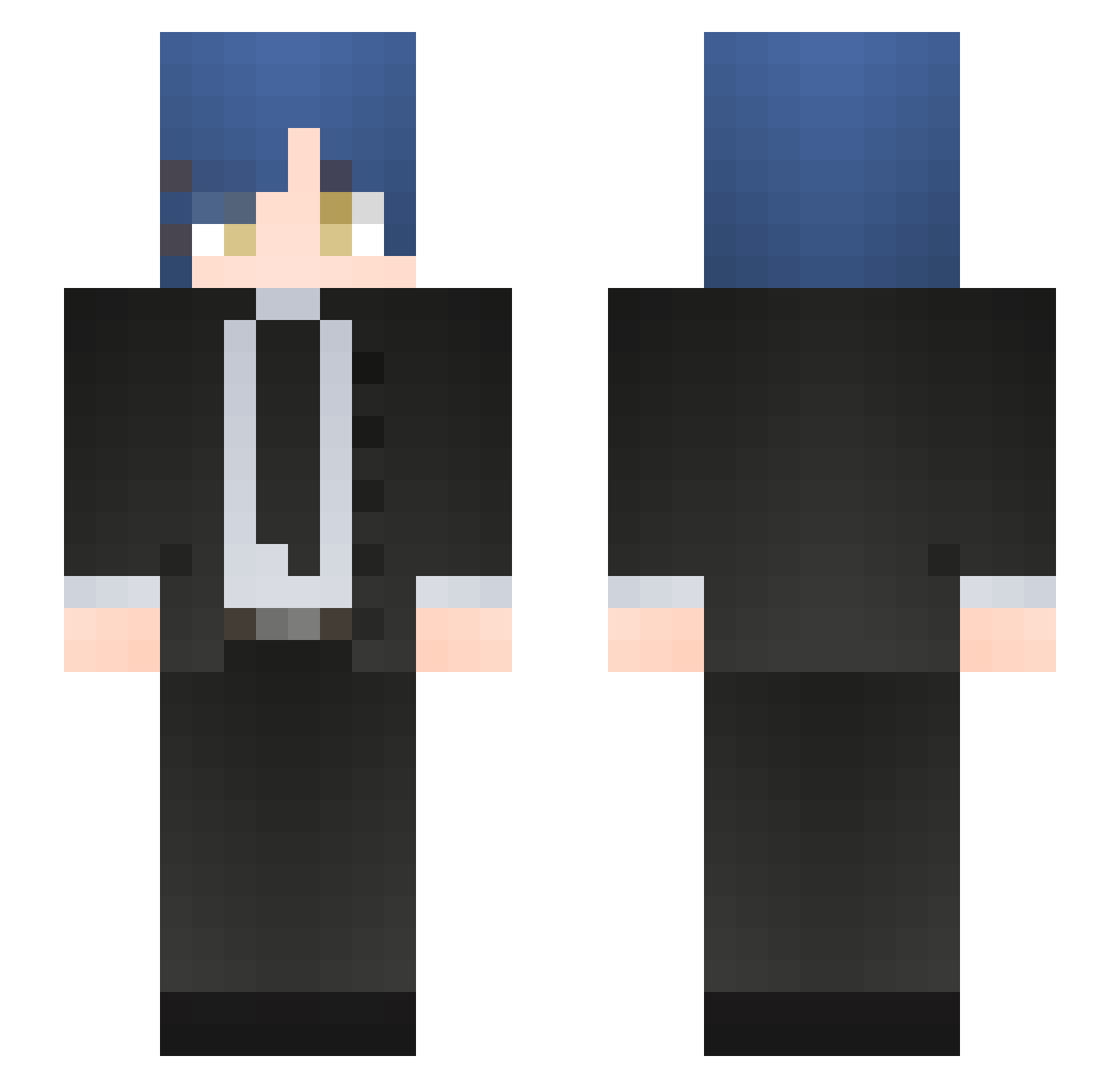 arsenicoff Minecraft skin, front and back view