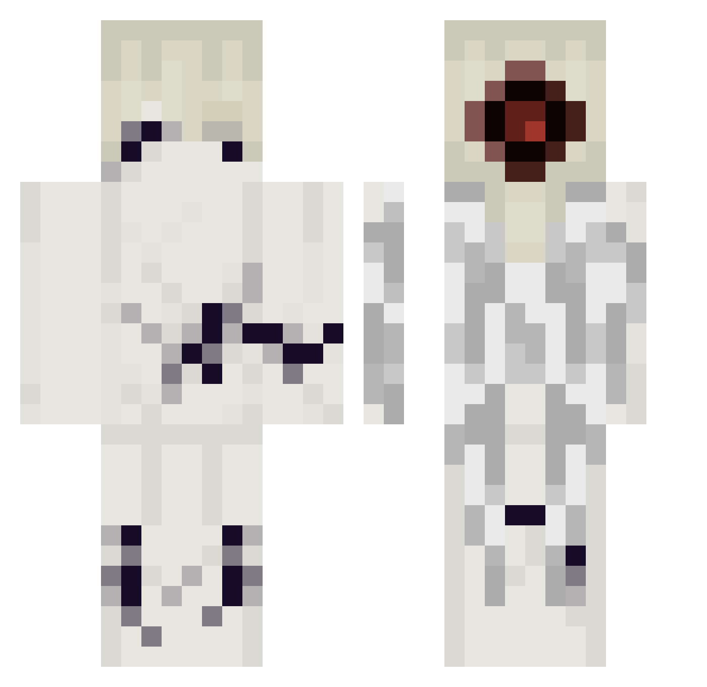 warmsoup3209 Minecraft skin, front and back view