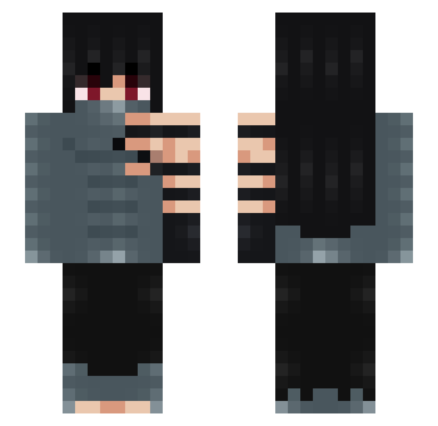nonnon27400 Minecraft skin, front and back view