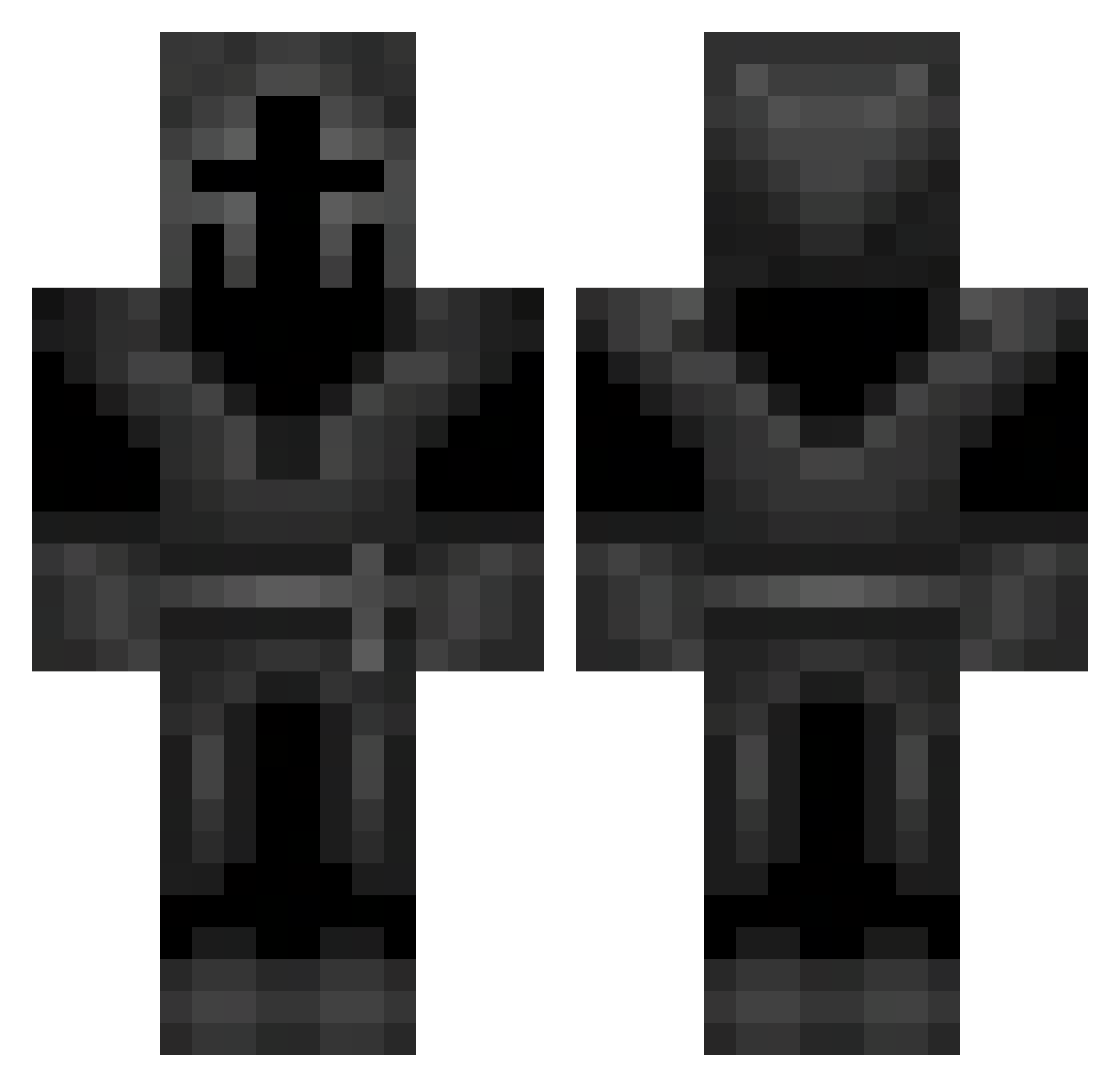 AyeItsBigD Minecraft skin, front and back view